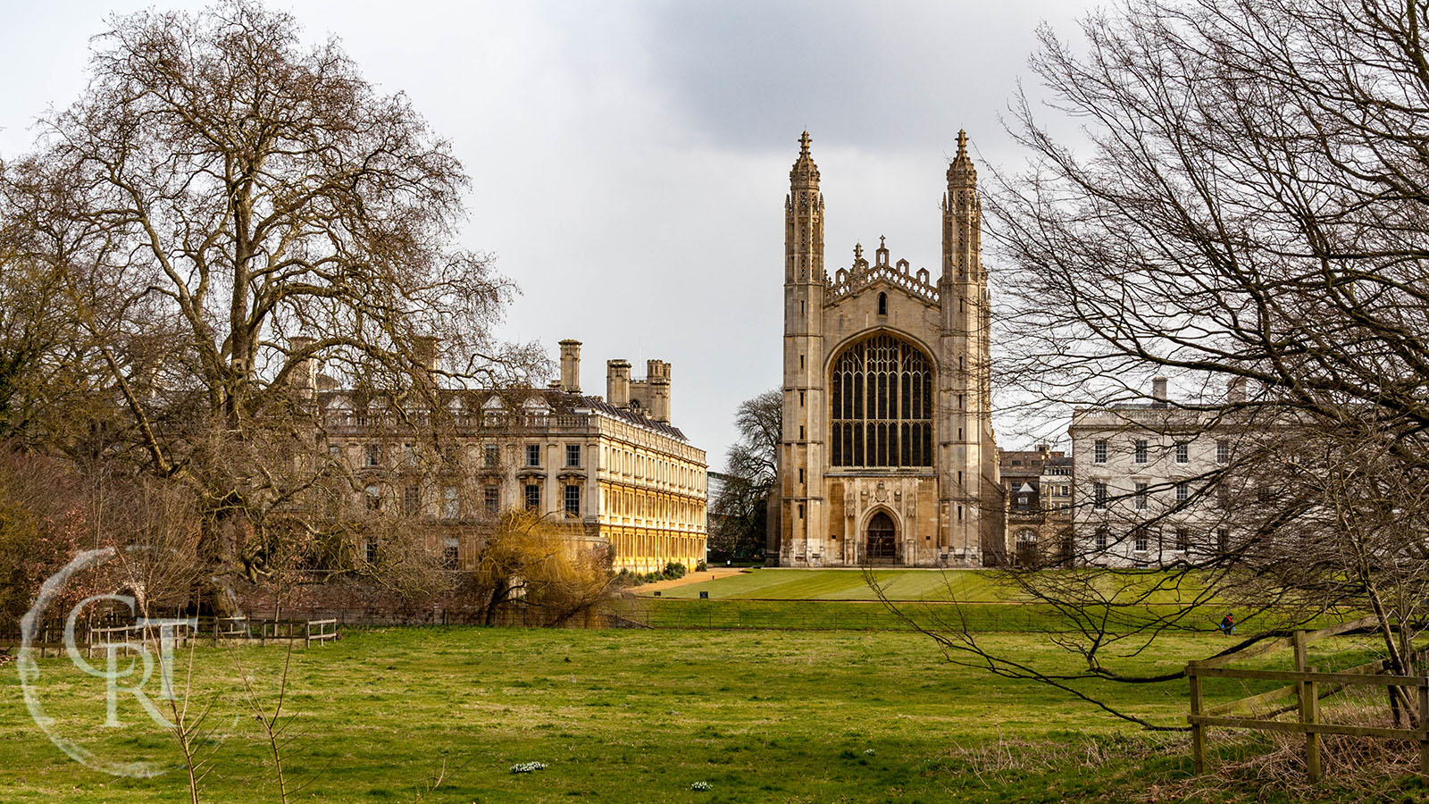 King's and Clare college from the Backs in late winter