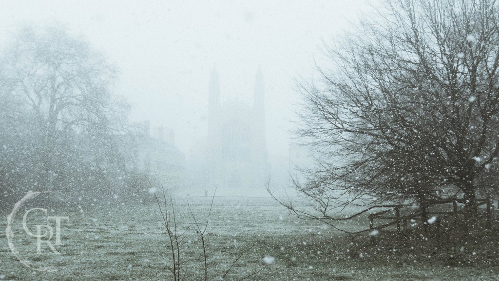 King's College in the snow