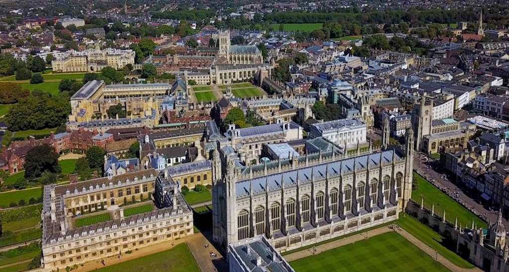 Cambridge Colleges seen from the air